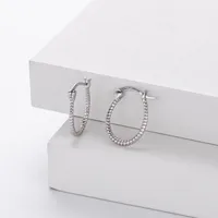 1 Pair 925 Sterling Silver Waves Solid Color Earrings main image 7