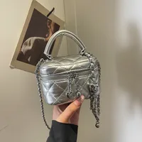 Women's Mini Pu Leather Solid Color Streetwear Bucket Zipper Shoulder Bag Handbag Crossbody Bag sku image 2