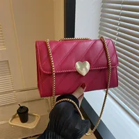 Women's Small Pu Leather Solid Color Streetwear Square Magnetic Buckle Shoulder Bag Crossbody Bag main image 5
