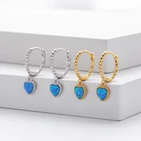 1 Pair 18K Gold Plated White Gold Plated Rhodium Plated 925 Sterling Silver Zircon Heart Shape Drop Earrings main image 4