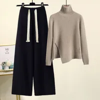 Daily Women's Casual Elegant Solid Color Spandex Knit Rib-Knit Pants Sets main image 2
