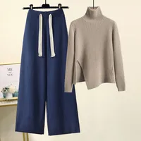 Daily Women's Casual Elegant Solid Color Spandex Knit Rib-Knit Pants Sets main image 3