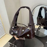 Women's Pu Leather Solid Color Streetwear Square Magnetic Buckle Shoulder Bag Underarm Bag sku image 4
