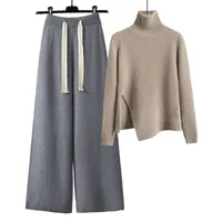 Daily Women's Casual Elegant Solid Color Spandex Knit Rib-Knit Pants Sets main image 4