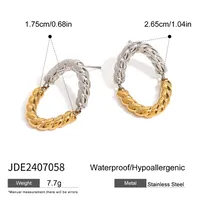 Wholesale Jewelry Simple Style Classic Style Geometric 304 Stainless Steel Jewelry Set sku image 6