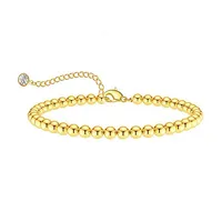 Stainless Steel Exquisite Bead Chain Bracelet Female European American Chain Flat Snake Chain Paper Clip Chain  Suit Bracelet main image 1