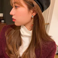 S925 Silver Needle Christmas Happiness ~ Earrings  New Fashion  Women Earrings Women  Wind Earrings Women main image 3