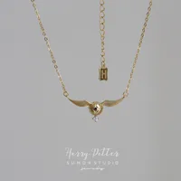 Harli Porter Snitch Necklace Female  Niche Design Sense Clavicle Chain Female  Valentine's Day Gift For Girls sku image 1