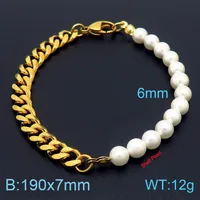 Card Wheel New Stitching Pearl Necklace Clavicle Chain Bracelet Chain Female Titanium Steel Niche Design Sense Two-piece Jewelry sku image 6
