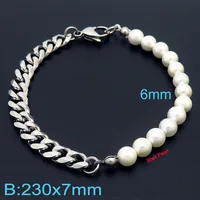 Card Wheel New Stitching Pearl Necklace Clavicle Chain Bracelet Chain Female Titanium Steel Niche Design Sense Two-piece Jewelry sku image 4