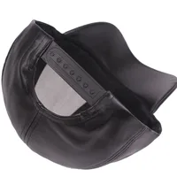 Solid Color PU Curved Leather Baseball Cap Trendy Men's Hat Peaked Cap Korean Style Hip Hop Hat Women's Hat Couple Sun Hat main image 3