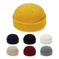 Korean Style Men's Short  Knitted Hat Hooligan Hat Floor Hat Women's Autumn And Winter Warm Wool Hat Pullover Cold Hat Trendy main image 1