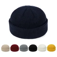 Korean Style Men's Short  Knitted Hat Hooligan Hat Floor Hat Women's Autumn And Winter Warm Wool Hat Pullover Cold Hat Trendy main image 4