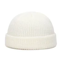 Korean Style Men's Short  Knitted Hat Hooligan Hat Floor Hat Women's Autumn And Winter Warm Wool Hat Pullover Cold Hat Trendy sku image 4