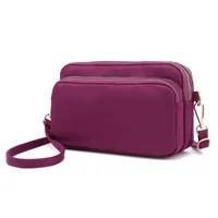 Lightweight Shoulder Bag Women's Fashionable Hand-held Small Square Bag Waterproof Nylon Cloth Bag Large Capacity Mobile Phone Coin Purse sku image 2