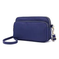 Lightweight Shoulder Bag Women's Fashionable Hand-held Small Square Bag Waterproof Nylon Cloth Bag Large Capacity Mobile Phone Coin Purse sku image 4