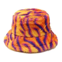 Plush Fisherman Hat Bucket Hat Warm Soft Folding Plush Sun Hat Basin Hat Fluffy Hat main image 1