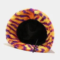 Plush Fisherman Hat Bucket Hat Warm Soft Folding Plush Sun Hat Basin Hat Fluffy Hat main image 2