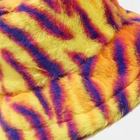Plush Fisherman Hat Bucket Hat Warm Soft Folding Plush Sun Hat Basin Hat Fluffy Hat main image 3