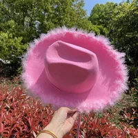 New Prom Party Sequins Western Cowboy Pink Hat Western Cowboy Hat Sunscreen Hat Stage Performance Hat main image 3