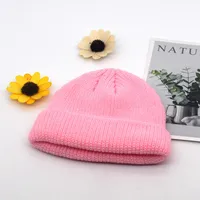 Autumn And Winter Knitted Hat Fashion Brand Solid Color Cold Hat Korean Style Melon Leather Hat Knitted Wool Floor Hat main image 2