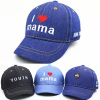 Spring Baby Hat Children Baseball Cap I Mama Denim Casual Letter Cap Summer Sunscreen Cap main image 1