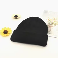 Autumn And Winter Knitted Hat Fashion Brand Solid Color Cold Hat Korean Style Melon Leather Hat Knitted Wool Floor Hat sku image 6