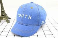 Spring Baby Hat Children Baseball Cap I Mama Denim Casual Letter Cap Summer Sunscreen Cap sku image 1