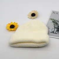 Autumn And Winter Knitted Hat Fashion Brand Solid Color Cold Hat Korean Style Melon Leather Hat Knitted Wool Floor Hat sku image 7