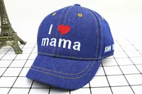 Spring Baby Hat Children Baseball Cap I Mama Denim Casual Letter Cap Summer Sunscreen Cap sku image 5