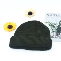 Autumn And Winter Knitted Hat Fashion Brand Solid Color Cold Hat Korean Style Melon Leather Hat Knitted Wool Floor Hat sku image 19