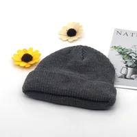 Autumn And Winter Knitted Hat Fashion Brand Solid Color Cold Hat Korean Style Melon Leather Hat Knitted Wool Floor Hat sku image 22