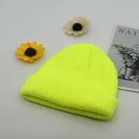 Autumn And Winter Knitted Hat Fashion Brand Solid Color Cold Hat Korean Style Melon Leather Hat Knitted Wool Floor Hat sku image 24