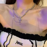 Personality Water Drop Mang Star Necklace Women's  Trendy Niche Design  Stitching Clavicle Chain Spice Girl Sweater Chain Accessories main image 1