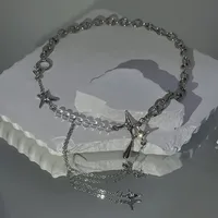 Personality Water Drop Mang Star Necklace Women's  Trendy Niche Design  Stitching Clavicle Chain Spice Girl Sweater Chain Accessories main image 4