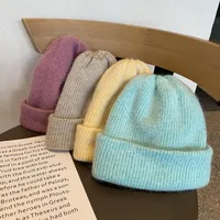 Dongdaemun Soft White Rabbit Fur Knitted Wool Hat Women's Autumn And Winter Fashion Thickened Warm Pullover Hat main image 2