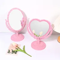 European-style Double-sided Makeup Mirror Handmade Shop Diy Love Princess Beauty Mirror Cream Glue Diy Girl Heart Dressing Mirror main image 4
