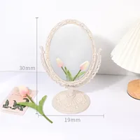 European-style Double-sided Makeup Mirror Handmade Shop Diy Love Princess Beauty Mirror Cream Glue Diy Girl Heart Dressing Mirror sku image 3