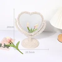 European-style Double-sided Makeup Mirror Handmade Shop Diy Love Princess Beauty Mirror Cream Glue Diy Girl Heart Dressing Mirror sku image 4