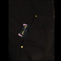 HaiKe Outdoor Pink Ears Black Cat Cloth Badge Embroidered Cat  Seal Clothing Backpack Sticker main image 4