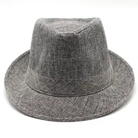 New Black And White Korean Style Summer Unisex Hat Top Hat British Gentleman Hat Jazz Cowboy Sun Hat sku image 9