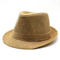 New Black And White Korean Style Summer Unisex Hat Top Hat British Gentleman Hat Jazz Cowboy Sun Hat sku image 2