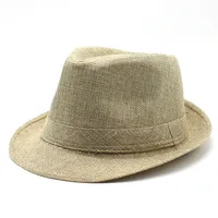 New Black And White Korean Style Summer Unisex Hat Top Hat British Gentleman Hat Jazz Cowboy Sun Hat sku image 10