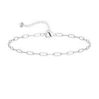 Stainless Steel Exquisite Bead Chain Bracelet Female European American Chain Flat Snake Chain Paper Clip Chain  Suit Bracelet sku image 4