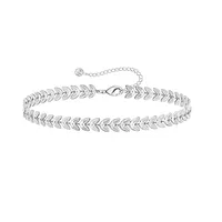 Stainless Steel Exquisite Bead Chain Bracelet Female European American Chain Flat Snake Chain Paper Clip Chain  Suit Bracelet sku image 20