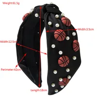 Women's Casual Sports Basketball Alloy Cloth Resin Hair Band main image 2