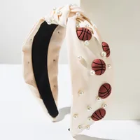 Women's Casual Sports Basketball Alloy Cloth Resin Hair Band sku image 2