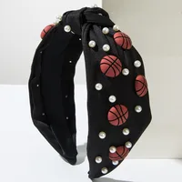Women's Casual Sports Basketball Alloy Cloth Resin Hair Band sku image 4