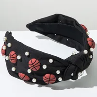 Women's Casual Sports Basketball Alloy Cloth Resin Hair Band main image 4
