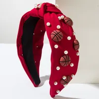 Women's Casual Sports Basketball Alloy Cloth Resin Hair Band sku image 1